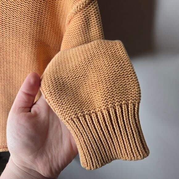 NYLAND Chunky Knit Pullover Crewneck Sweater Faded Orange - Picture 5 of 16